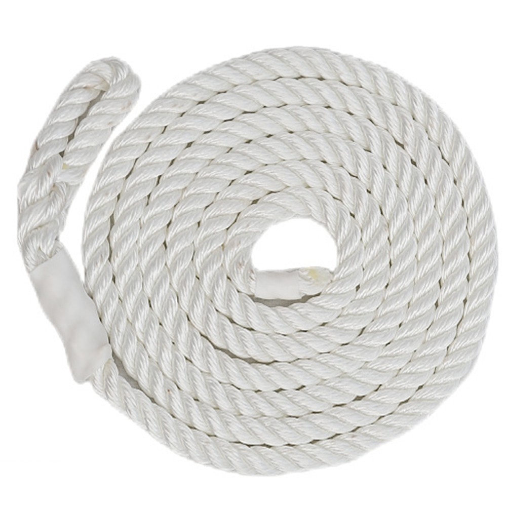 6.6Ft Boat Fender Lines Fender Rope Double Braid Nylon Fender Lanyard 9.5Mm*2M White